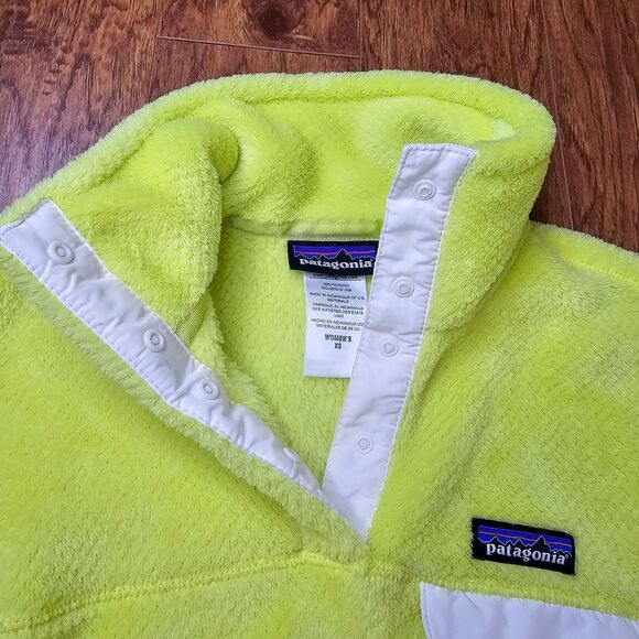 Patagonia Retool Snap T Neon Yellow Fleece Pull Over Size XS - Picture 5 of 11